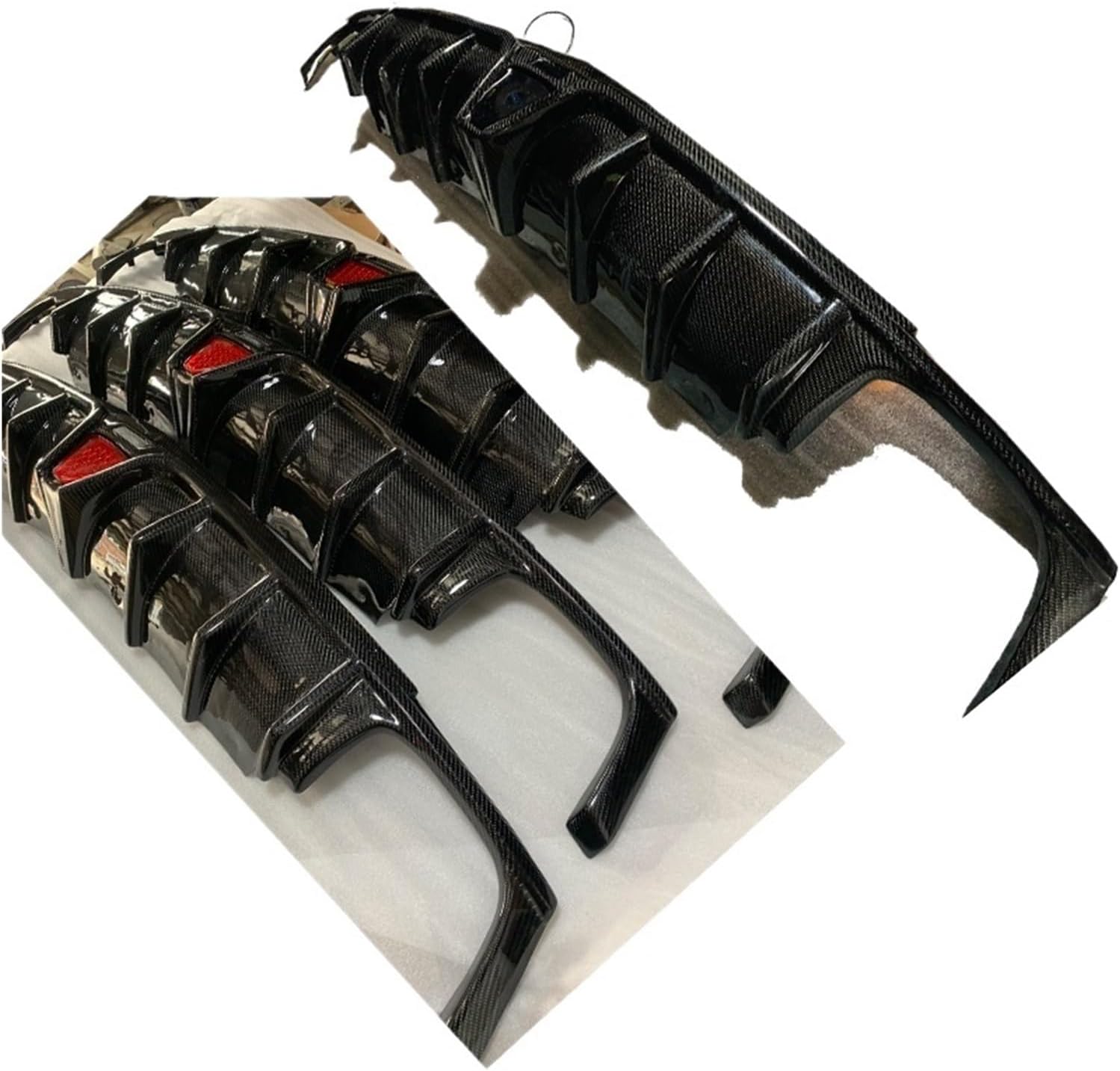 Compatible For Cadillac CT6 Rear Lip 2016-2022 CT6, Black/carbon Fiber Rear Bumper Rear Lower Lip Rear Spoiler Automotive Parts(True carbon fiber)