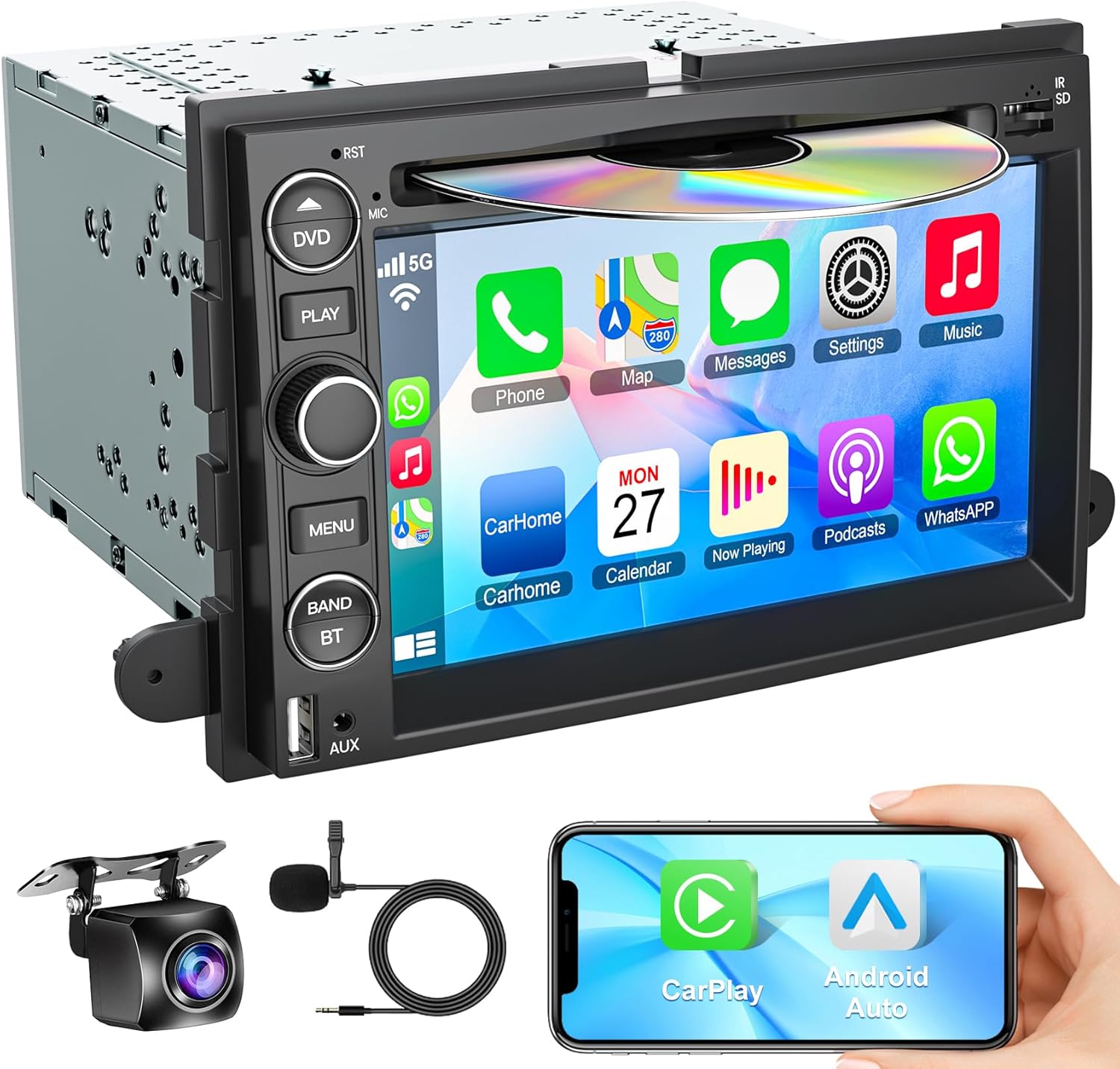 Car Radio with DVD/CD for Ford F150/F250/F350 2004-2014, 7