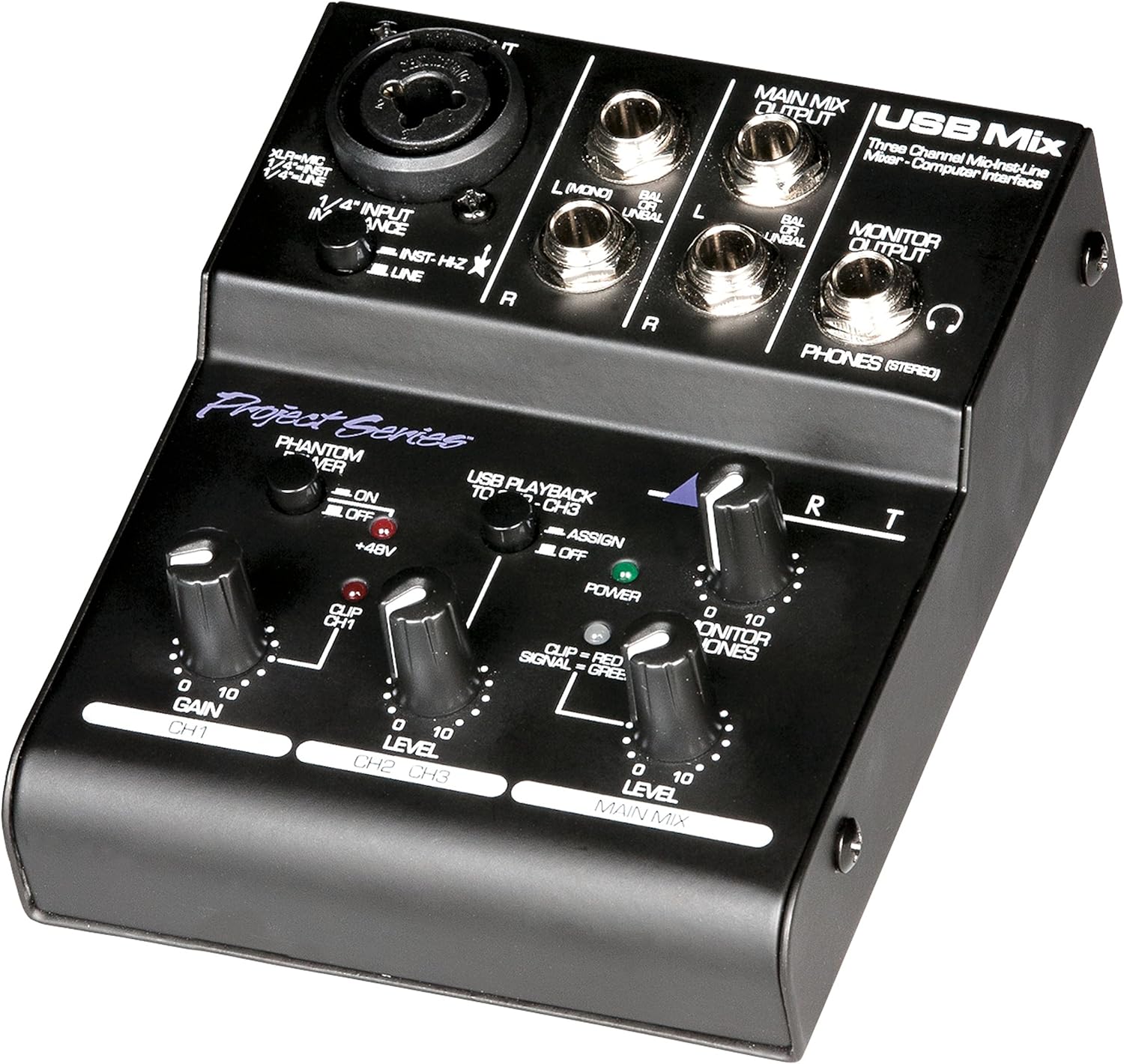 Art Pro Audio USB Mix 3-Channel Mixer and USB Audio Interface