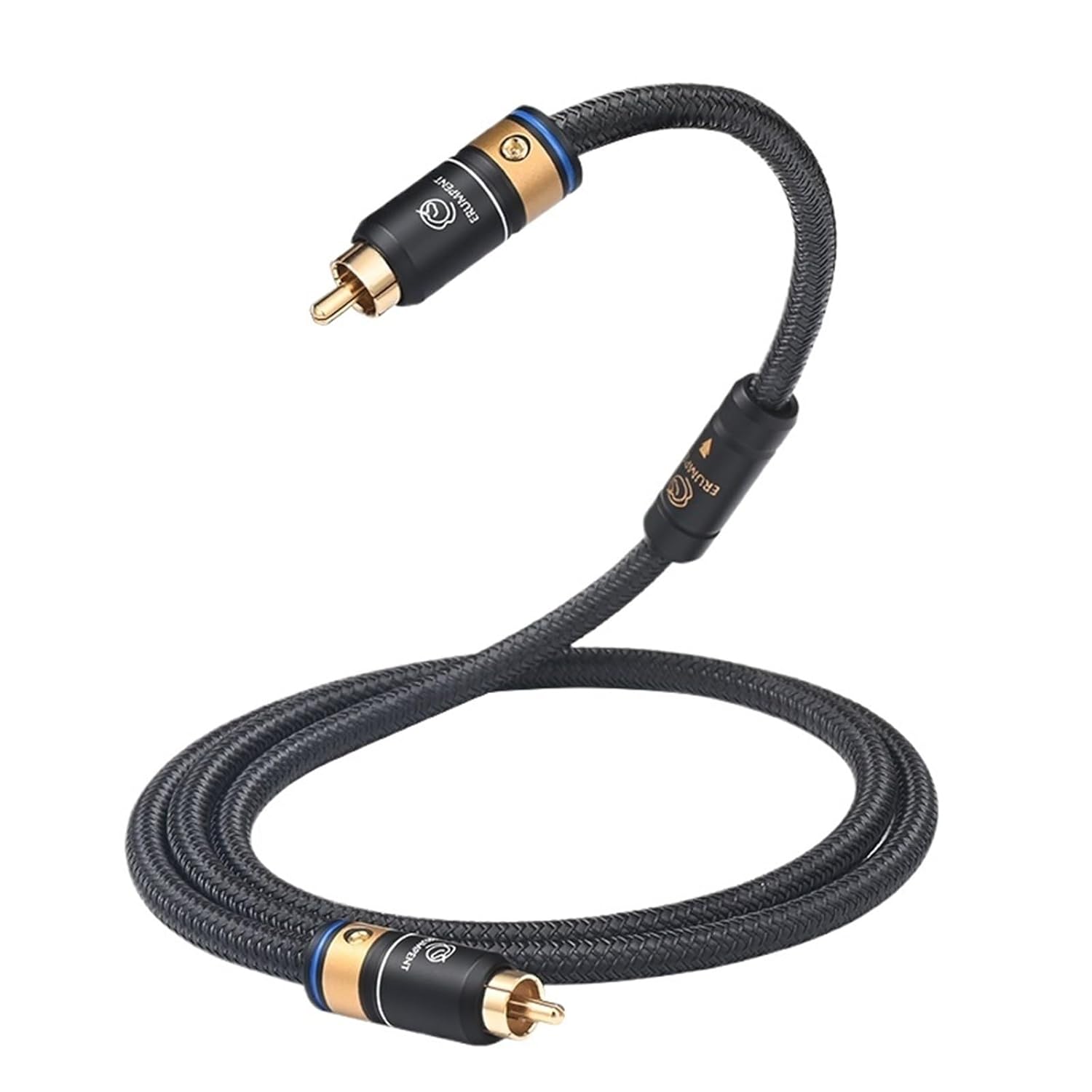 HiFi RCA Coaxial Cable 75Ohms Digital Cable Stereo Audio RCA to RCA Male Coaxial Subwoofer Cable Video Audio for DAC TV Speaker(2m)