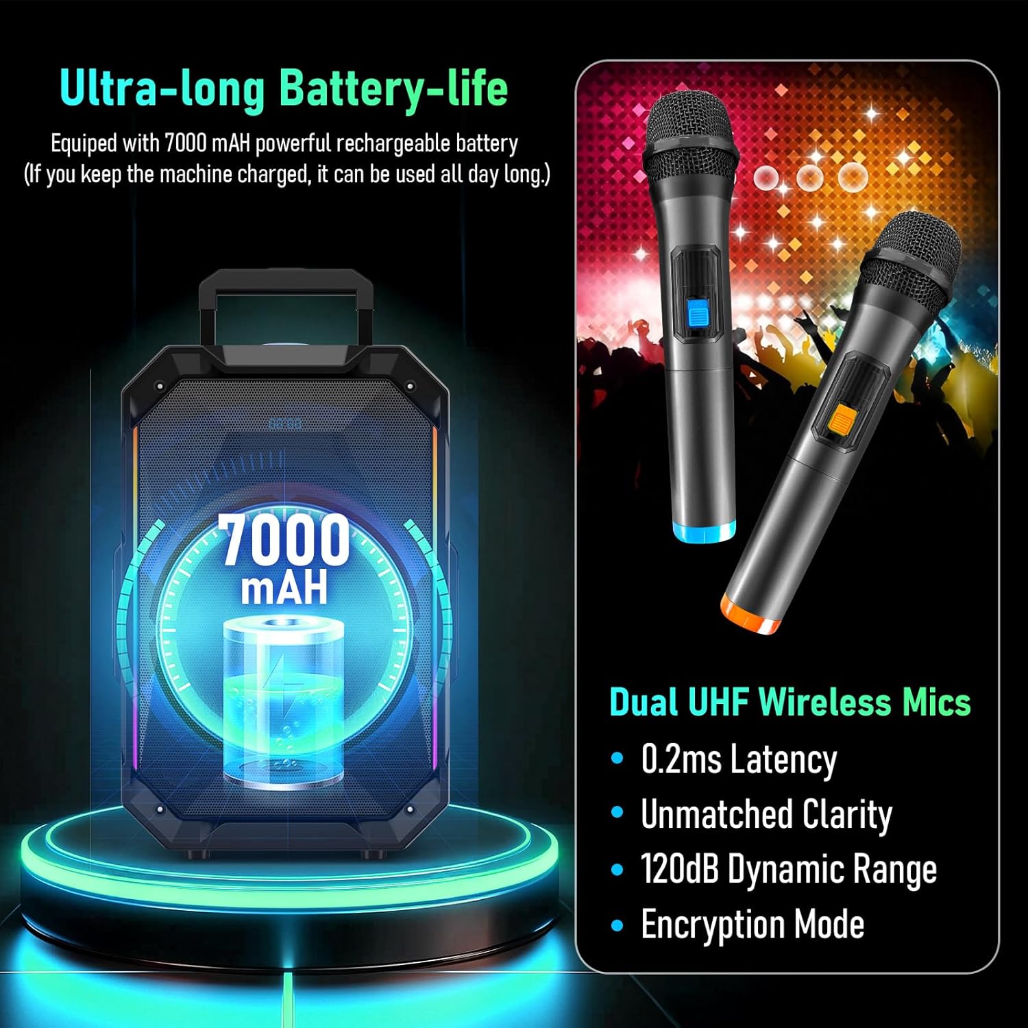 Portable Karaoke Machine for Adults, 12