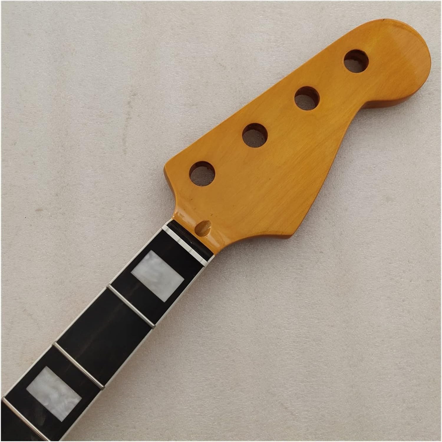 TSTS 4 String Maple 20 Frets Bass Guitar Neck Replacement Ebony Fingerboard 34 Inch Guitar ​Neck Replacement