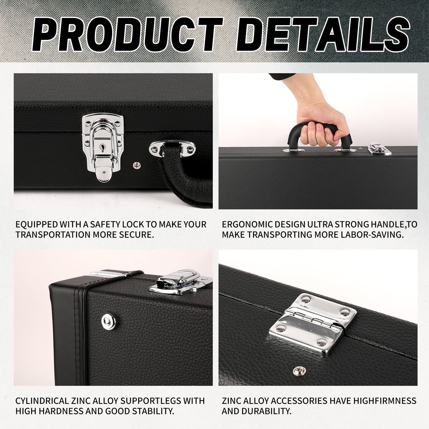 GHOSTFIRE Wooden Hard-Shell Cases Electric BASS Case Super thick fit for BASS (EB)