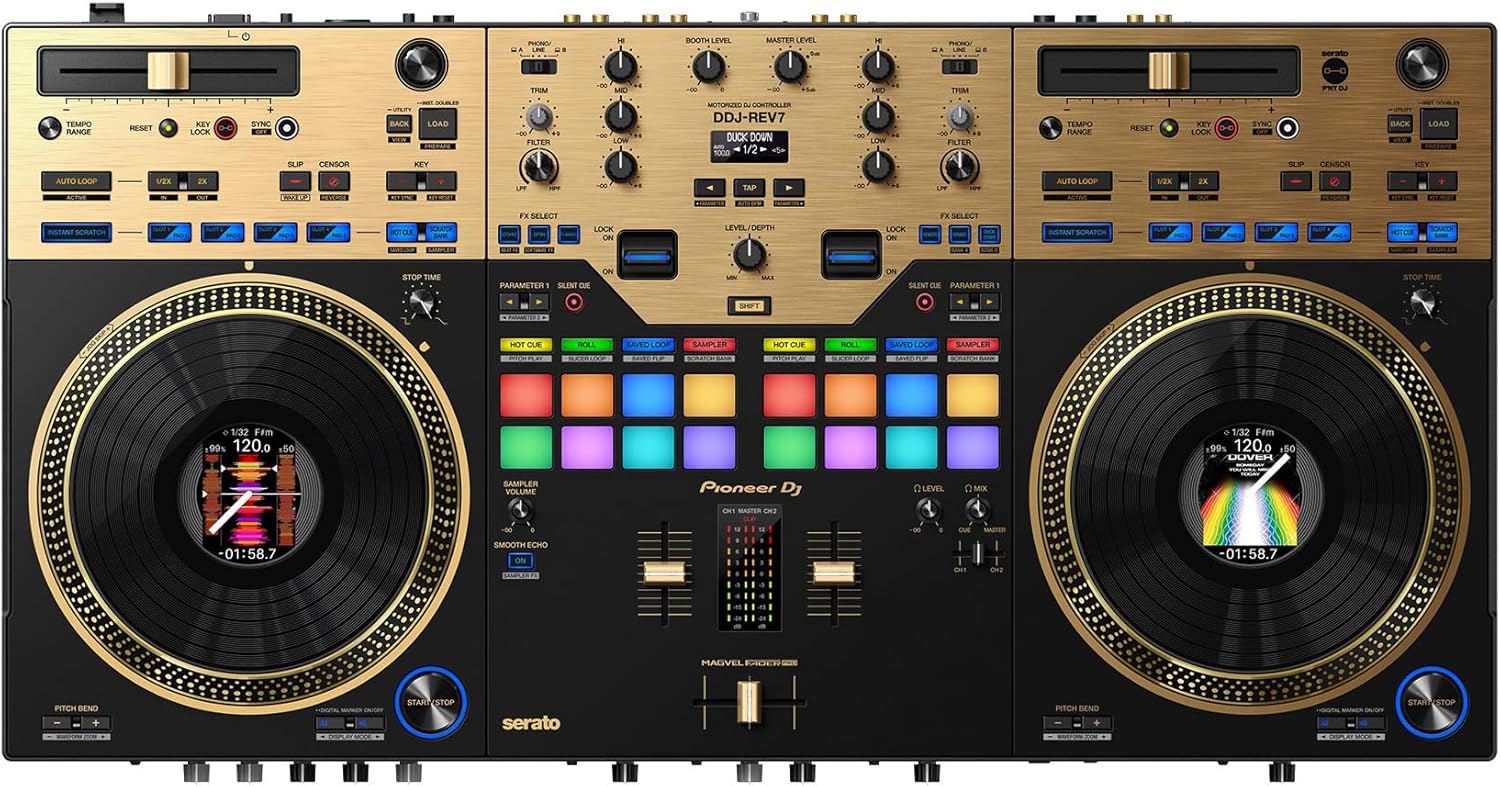 Pioneer DJ DDJ-REV7-N 2-Deck Serato DJ Controller - Limited Edition Gold