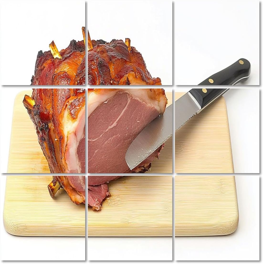 Art Acoustic Panels Self Adhesive Roast pork gammon joint 9Packs Decorative Soundproof Wall Panels Large Sound Absorbing Panels for Home Office 60