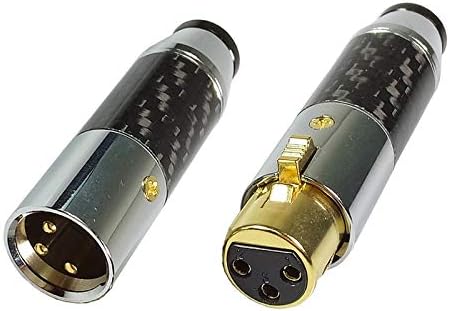 Davitu Electrical Equipments Supplies - 10Sets/lot 3 Pin XLR Connector Luxury 3 Pole XLR Male Plug + Female Jack Socket Microphone Plug Jack Adapter Wire Connector - (Color: Mixed(5 Black 5 Red))