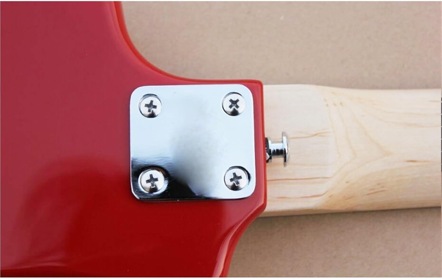 Beginner Electric Guitar Kits Travel Portable Electric Guitar With Embroidered Sponge Bag(Red)