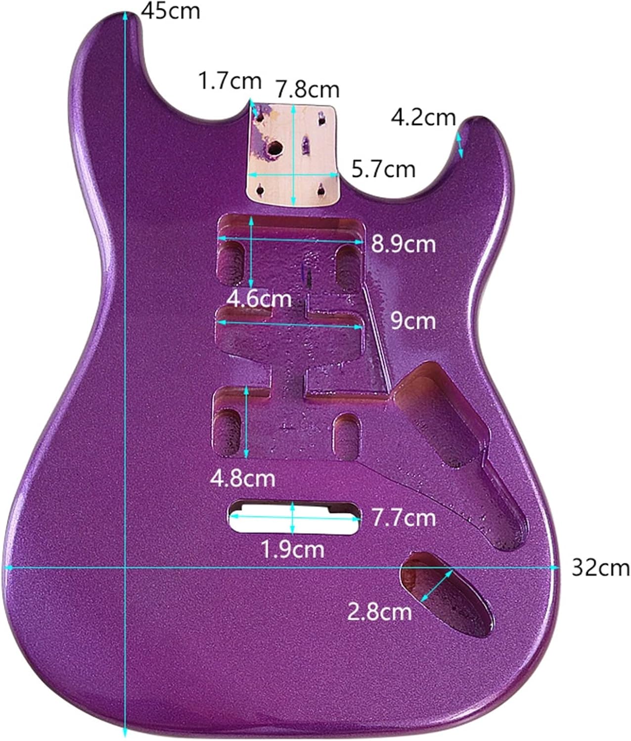 TSTS Purple Color Poplar Wood Electric Guitar Body DIY Guitar Parts for ST Guitar Barrel Body Guitar DIY Accessory