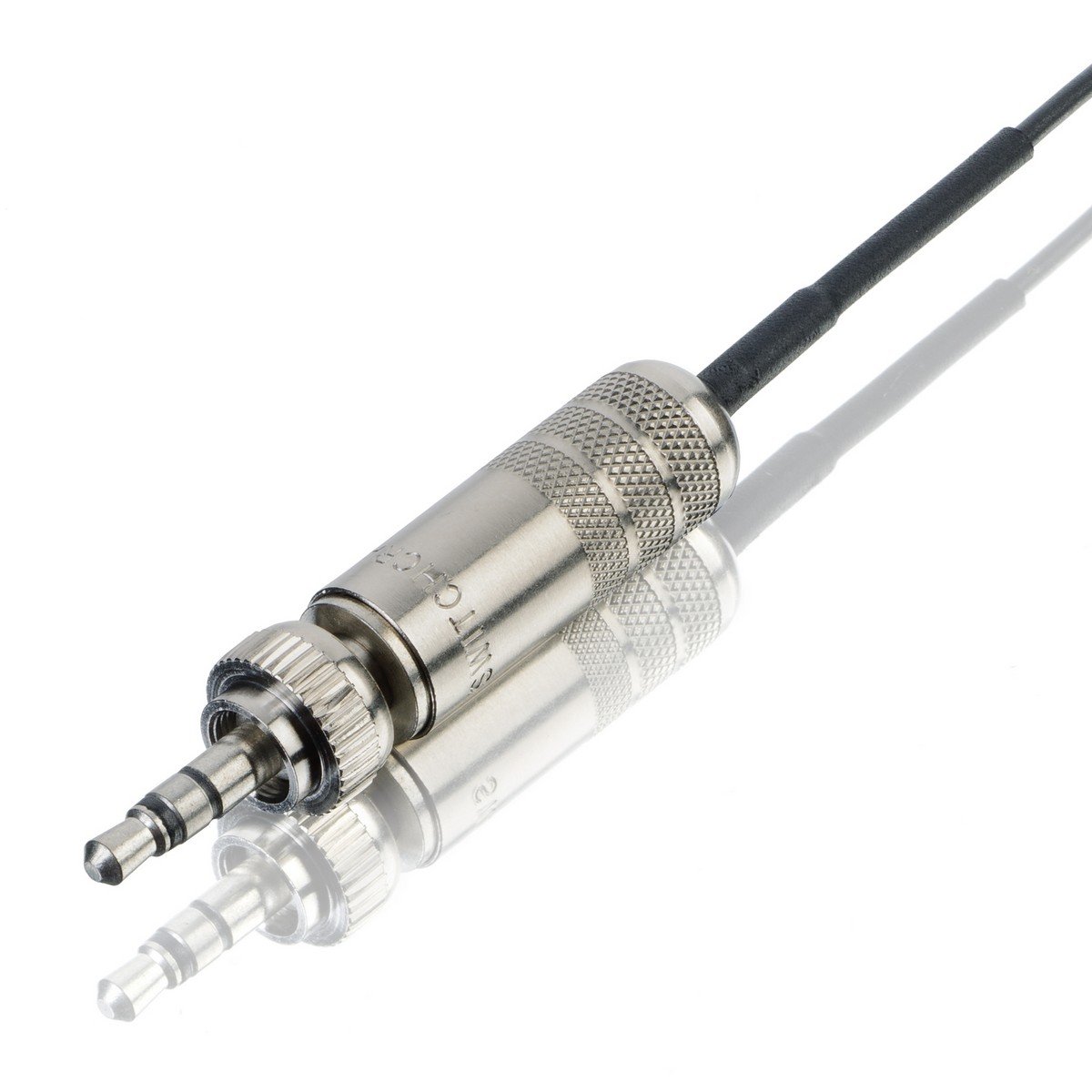 Countryman E6CABLEB1SR Compatible with Sennheiser Evolution Series (G2 and G3), EW 100, EW 300, EW 500, SK 1093, E6 Snap On 1mm Black 3.5mm Locking Plug Connector Cable