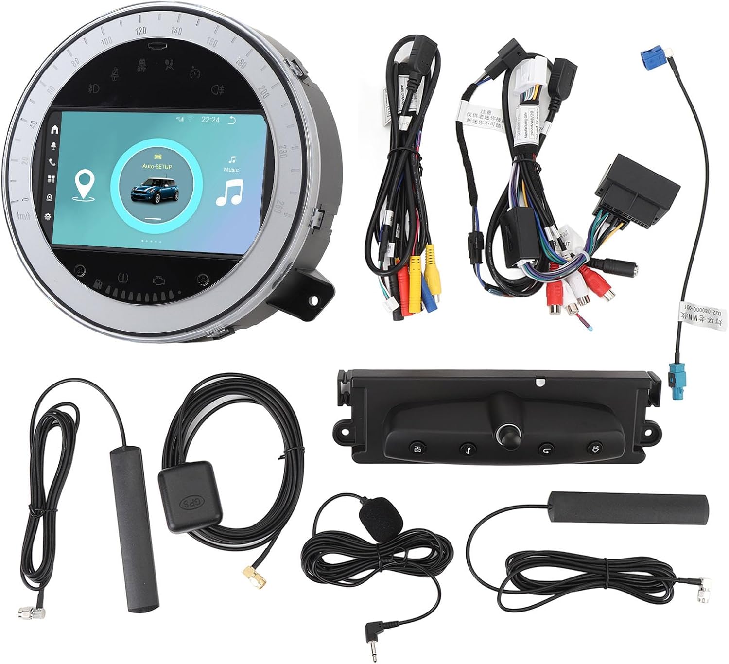 Car Stereo, Android Car Radio Head Unit Multimedia Player Compatible with Mini R55 R56 R57 R58 R59 R60 R61 7 Inch In-Dash Navigation Audio System Replacement for Dash Screen Upgrade