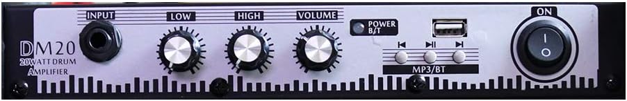 Coolmusic DM20 20W Bluetooth Personal Monitor Amplifier Electric Drum Amplifier Speaker,Keyboard Speaker with USB Interface(Including E-Drum Noise-Reduction Cable) (Black)