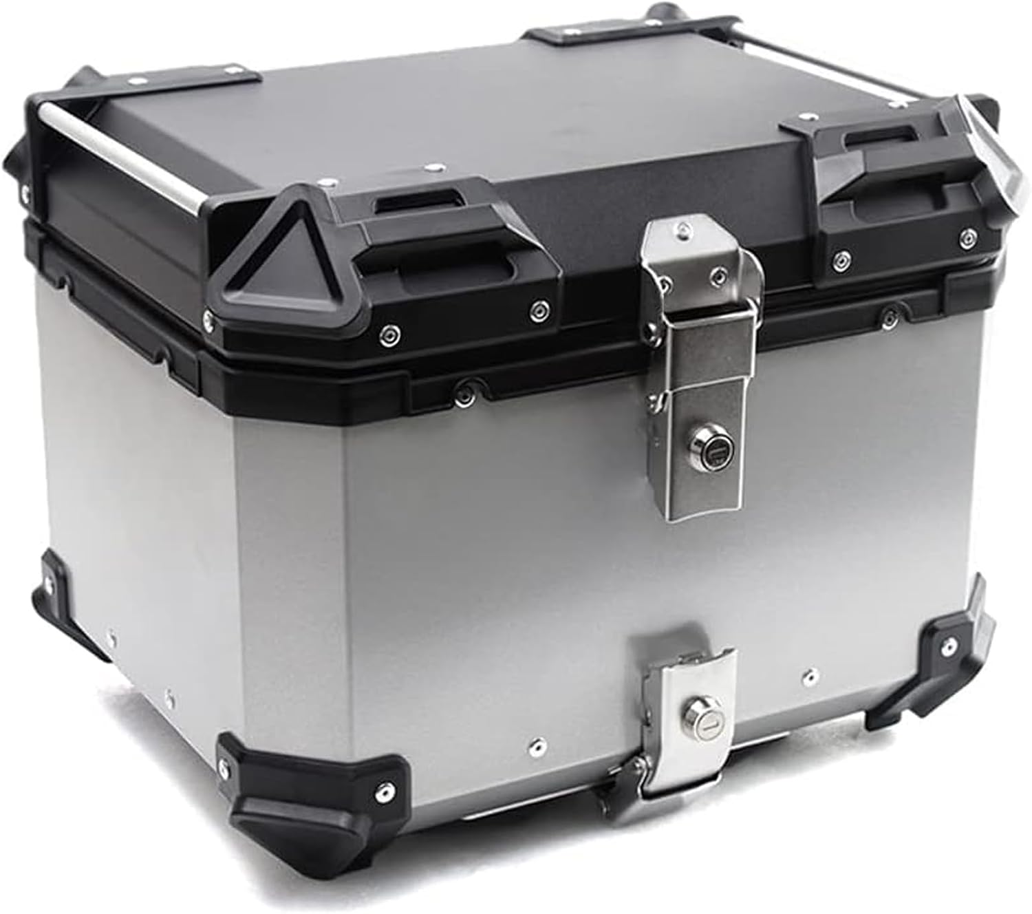 Storage Box,Universal Motorcycle Tail Box, Scooter Universal Storage Trunk,Trunk Tour Storage with Security Lock,Double Lock Anti-Theft, Anti-Impact Waterproof,for Storage Helmet, Aluminum Alloy (