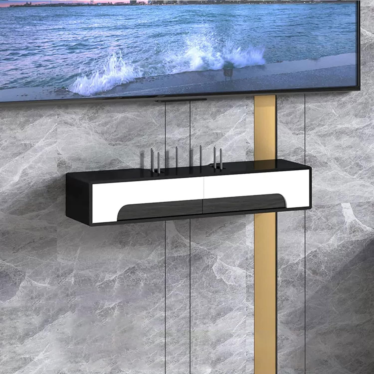 Wall mounted TV Cabinet Wall Shelf Floating Shelf TV Stand Media Console Unit Entertainment Centre Open Shelf Living Room Cabinet TV unit Storage Shelf Wall Mount Corner Shelves Utility Shelve