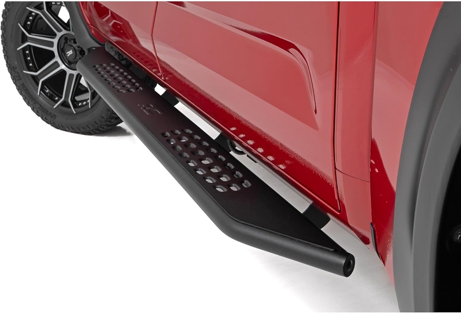 Rough Country OV2 Running Boards for Toyota Tundra (2022-2025) Crew Cab - Contoured Side Step Bars, Easy Bolt-On Install