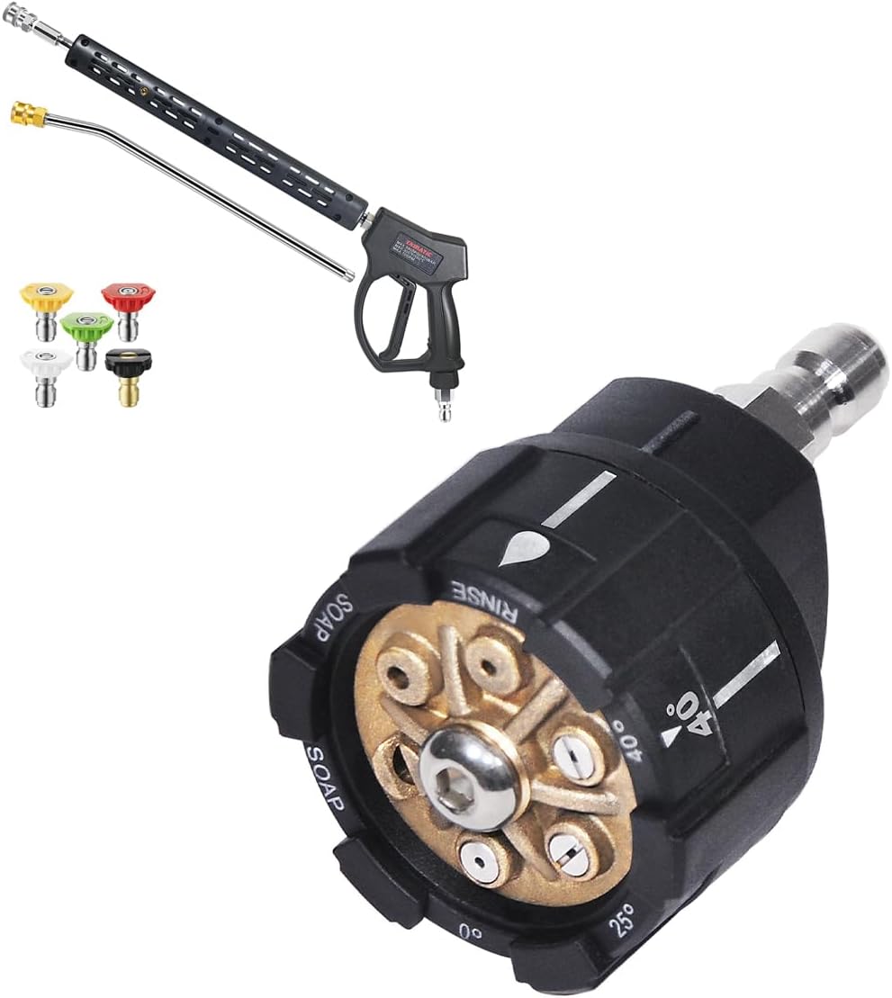 YAMATIC Pressure Washer Nozzle and Stainless Steel Pressure Washer Gun