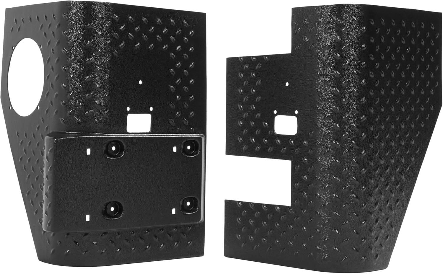 Rear Body Armor Compatible with 1997-2006 Jeep Wrangler TJ Corner Guard Kit Diamond Plate Quarter Panel Left + Right Side Plastic(ABS) Textured Black