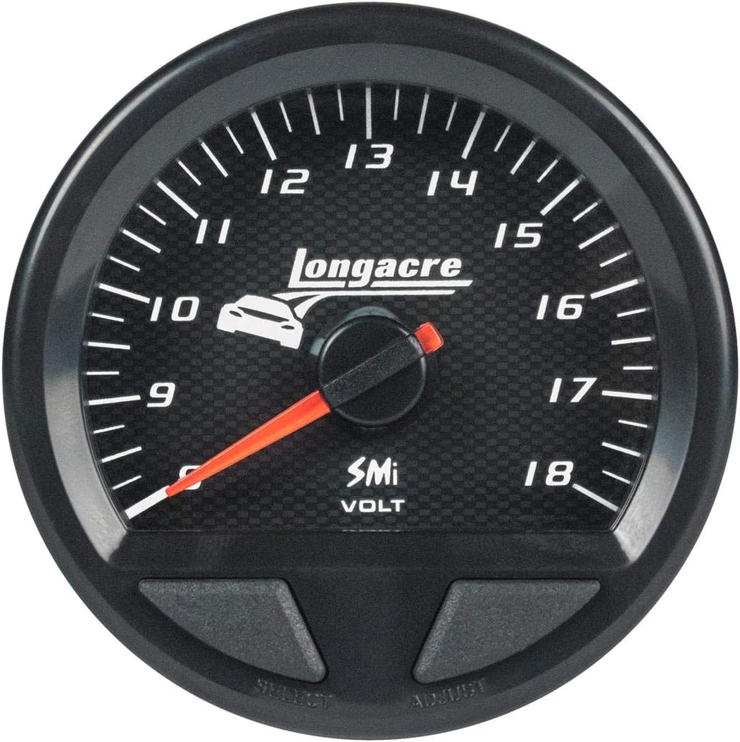 Longacre 52-46746 SMI Elite Waterproof Volt Gauge, 8-18