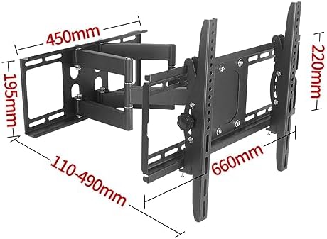 TV Wall BracketTV Wall Mount - Swivel and Tilt Full Motion TV Mount - for 42-75 Inch TVs, TV Monitor Wall Mount Bracket, Holds Up to 90kg/198lbs, Max 600x400mm