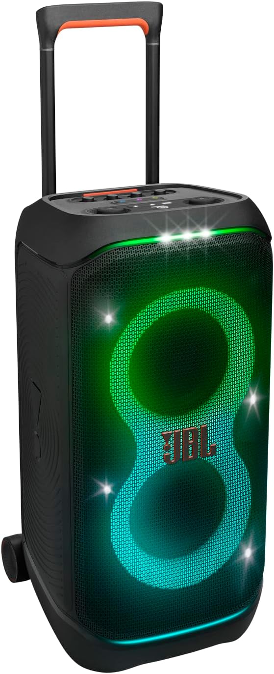 JBL PARTYBOX Stage 320 Portable Party Speaker with Wheels - Black (Renewed)