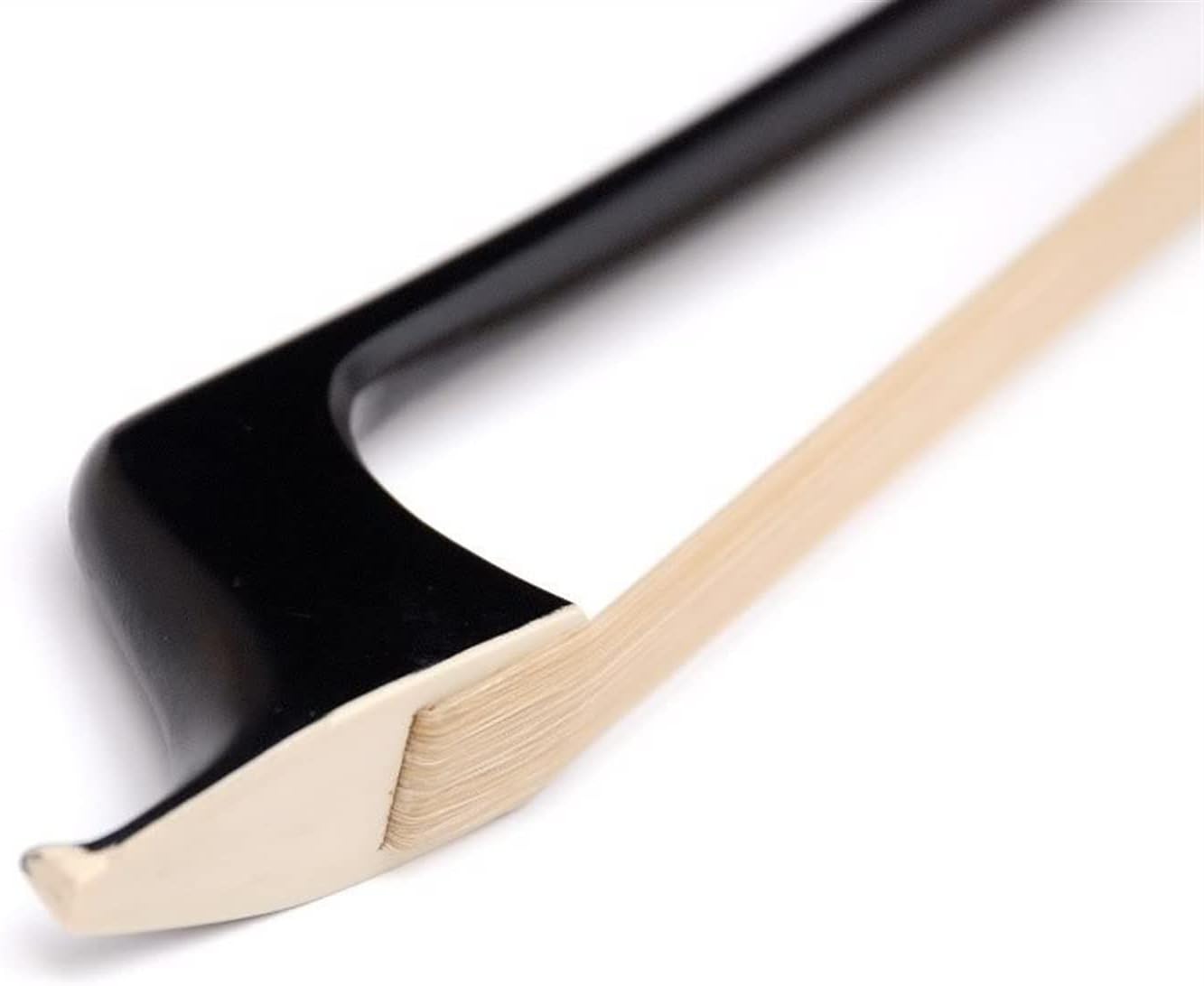 TSTS Silver Mounted Double Bass Carbon Fiber Bow for Black Color Full Size Violin Bow