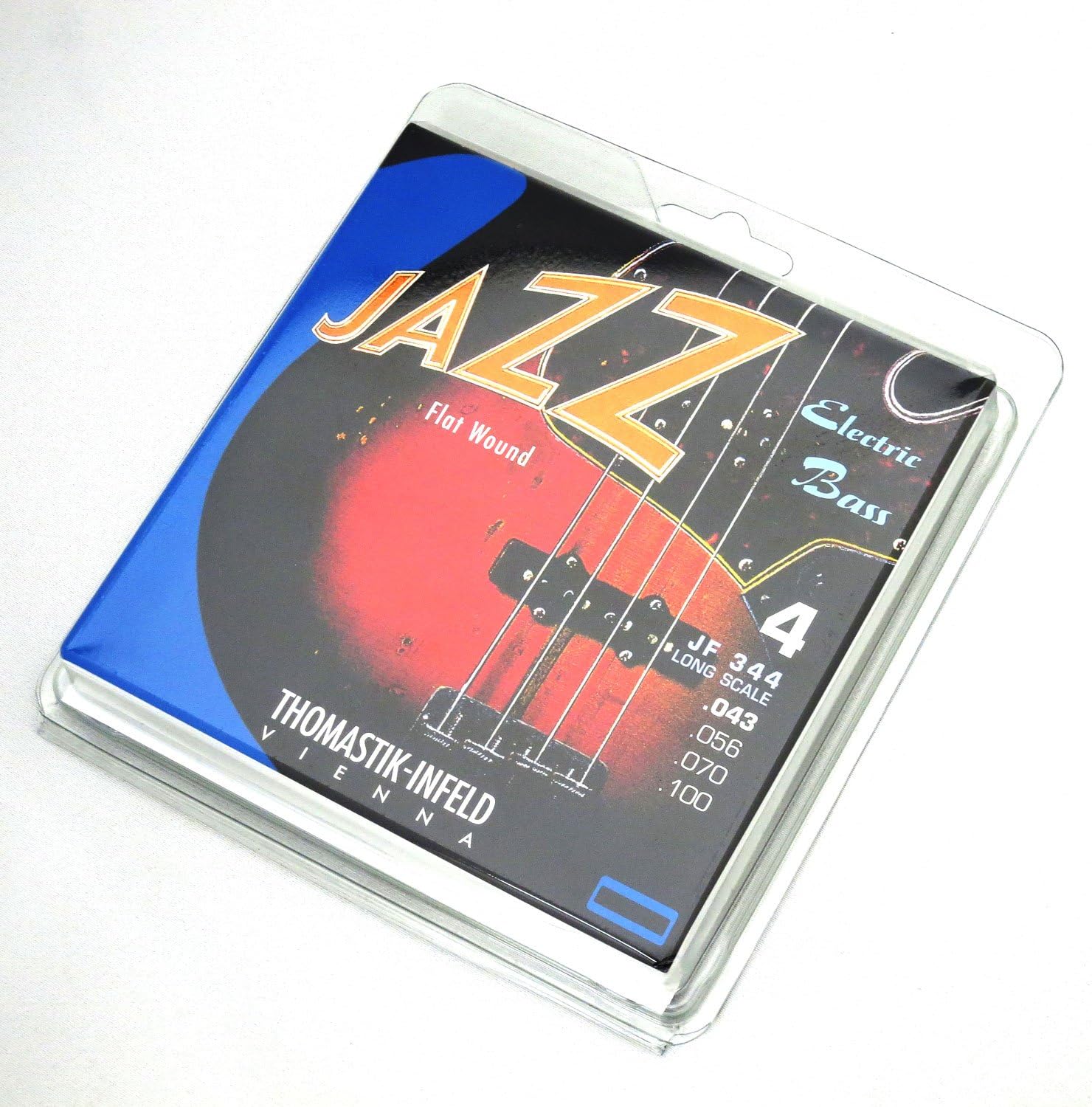 Thomastik-Infeld Bass Guitar Strings - Flatwound Bass Strings For a Rich and Warm Traditional Jazz Sound - Durable String Set Includes JF34043 JF34056 JF34070 JF34100 - Made in Vienna