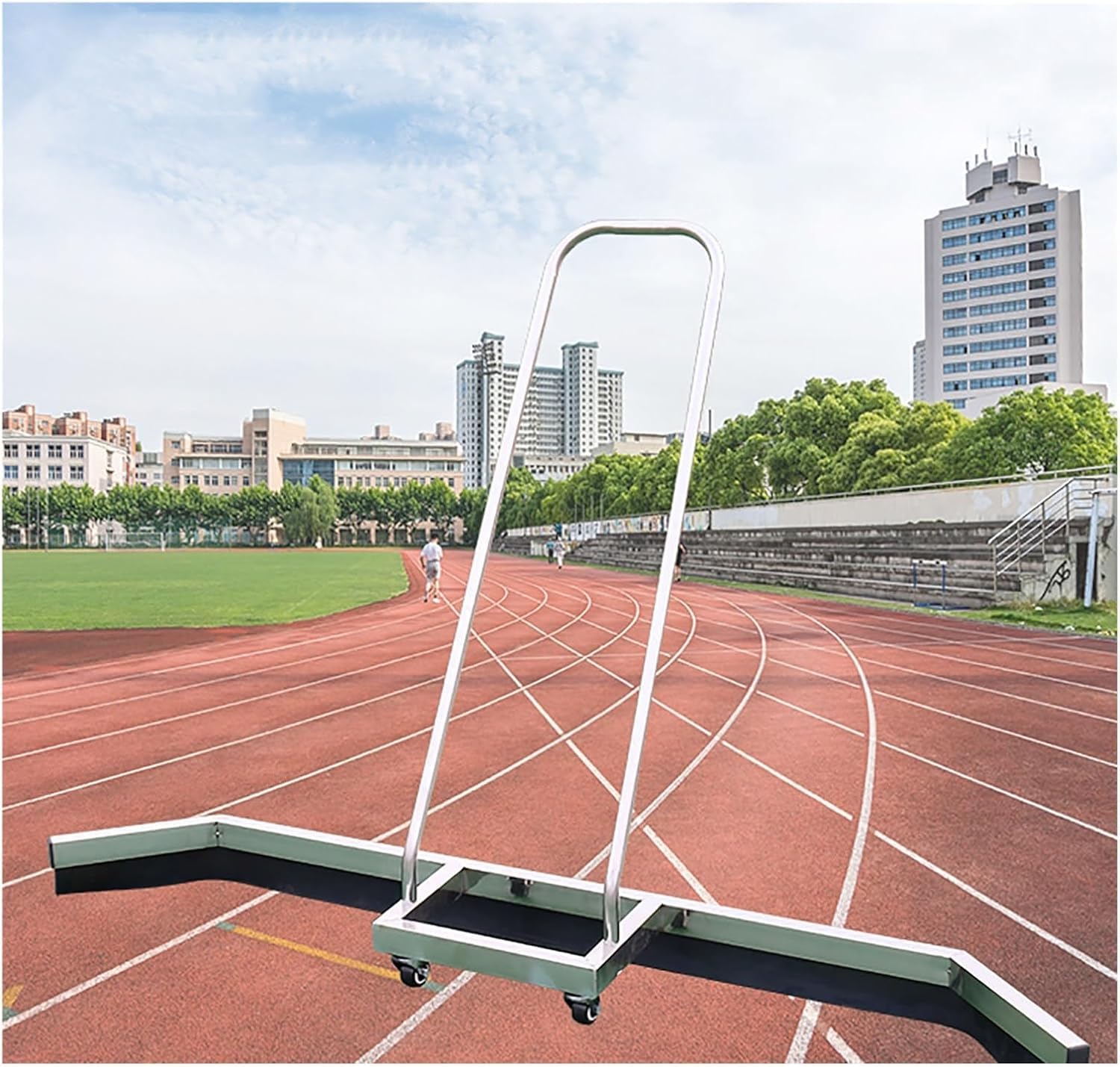 Floor Squeegee Water Remover for Basketball Court/Tennis Court/Plastic Tracks, Rolling Lightweight Rain Sweep Water Pusher with Replacement EVA Foam Blade