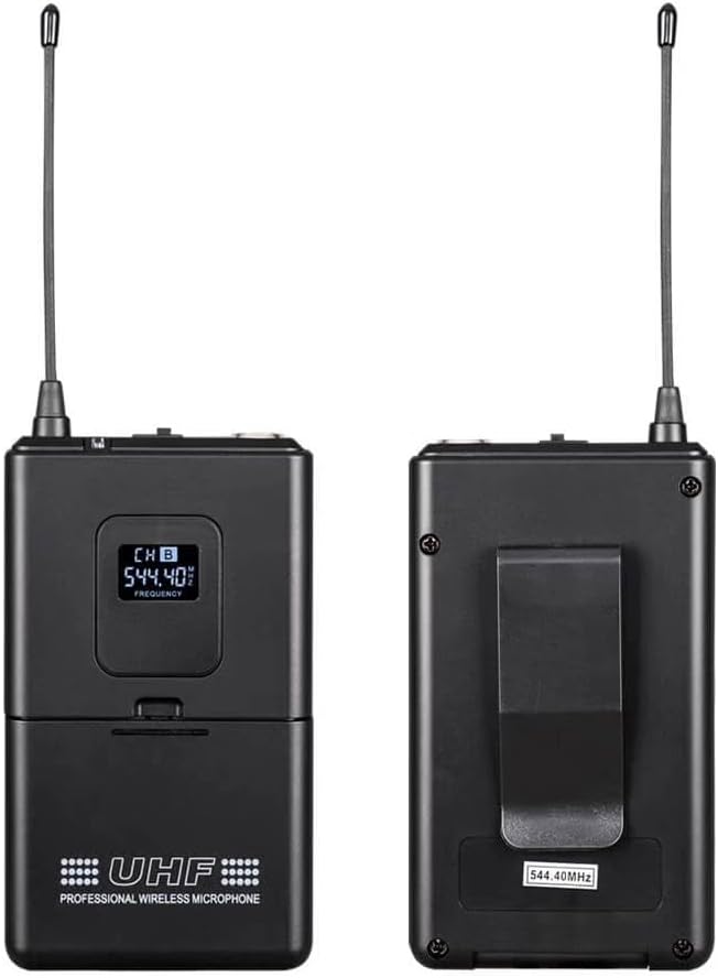 Wireless Microphone System UHF 6 lavalier Microphone Bodypacks Lapel Mic Headsets for Karaoke Wedding Party Meeting School Church Speaking Conference Meeting Classroom 6 Channel