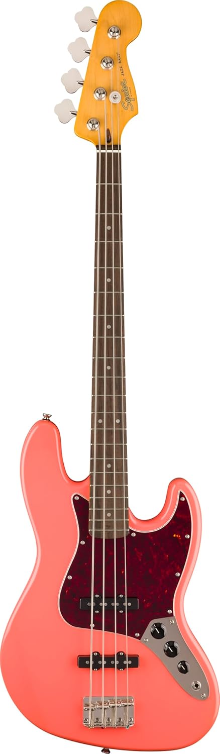 Classic Vibe '60s Jazz Bass, Laurel Fingerboard, Tortoishell Pickguard, Tahitian Coral