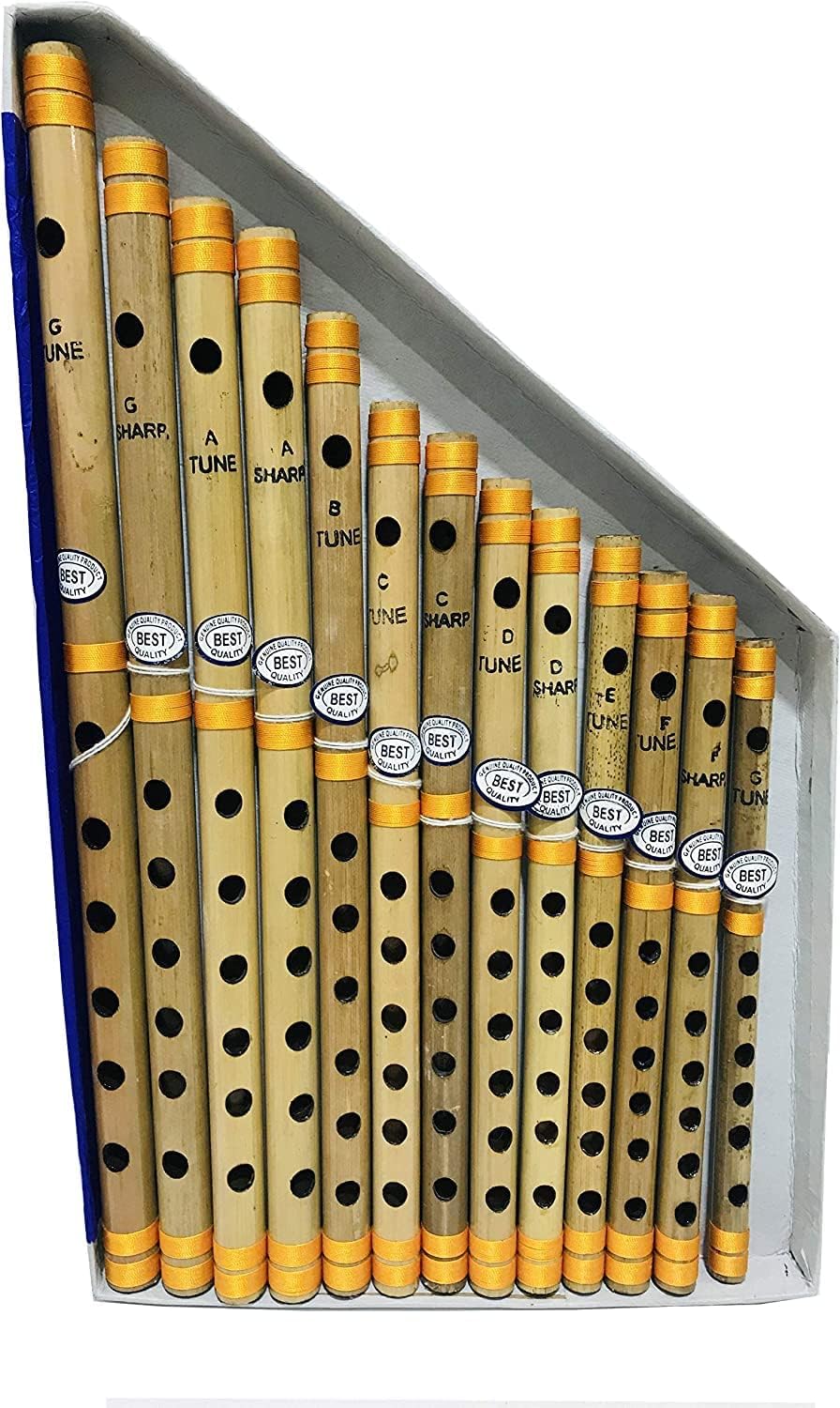 Bamboo Flute Set of 13 multiple Key Tune 7 Holes Fipple Bansuri Woodwind Clarinet Quena Musical Instrument Krishna Flute pack of 13