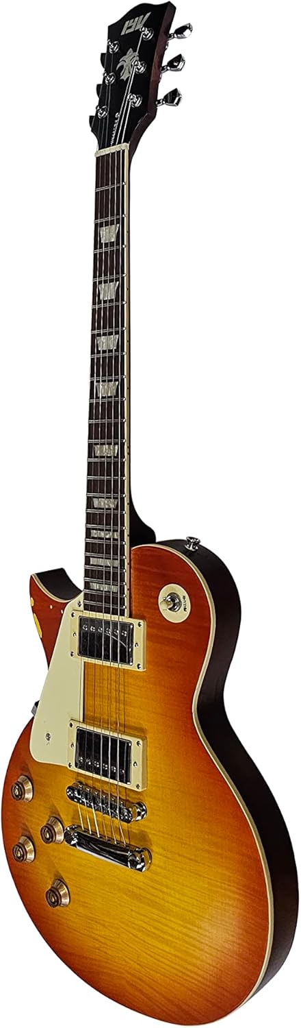 IYV ILS-300D LH, 6 String Les Paul Solid Body Electric guitar, Sunburst, Left hand