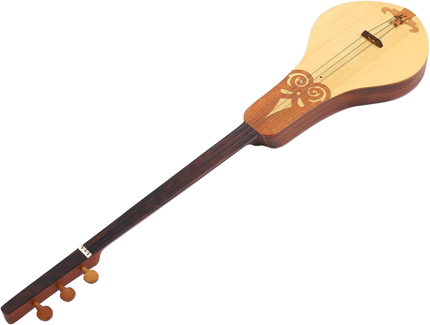 Dulcimer Guitar 3 String Spruce and Mahogany Wood Portable Dulcimer for Practice Performance