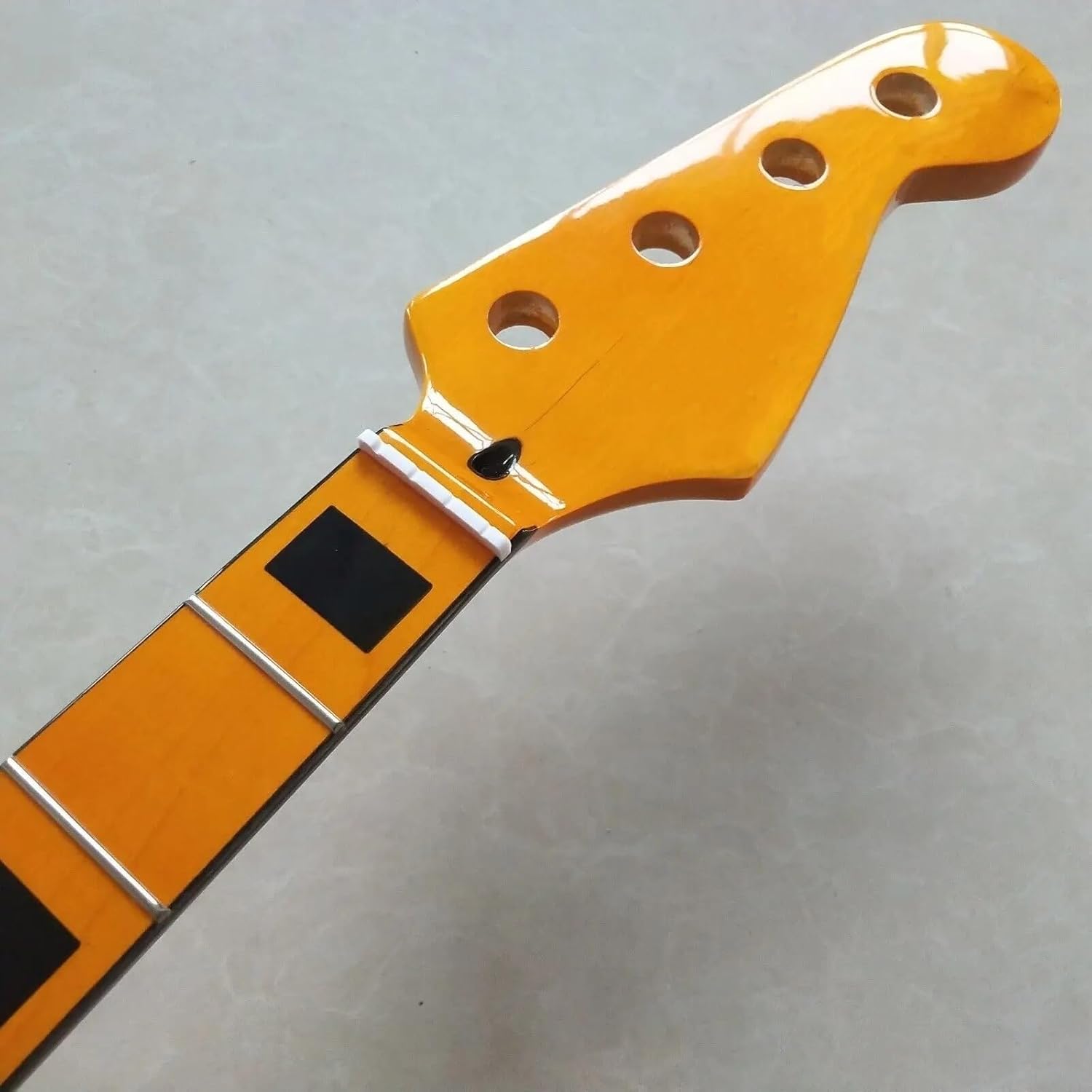 Yellow P Bass Guitar Neck 20 Fret 34 Inch Maple Fingerboard Inlay Replacement Parts