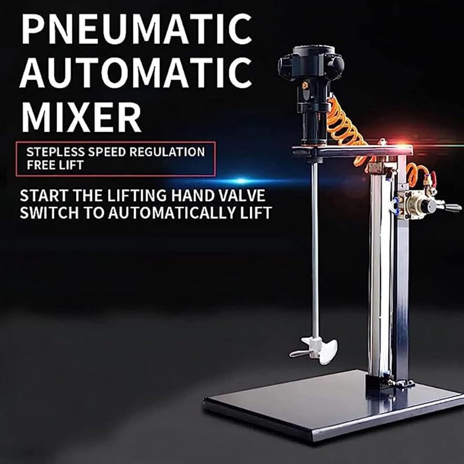 Pneumatic Paint Mixer Machine, Tank Barrel Mixing Stirrer, Air Agitator Paint Stirring Tool, Stainless Steel Paint Stirring Ink Coating Mixing Tool