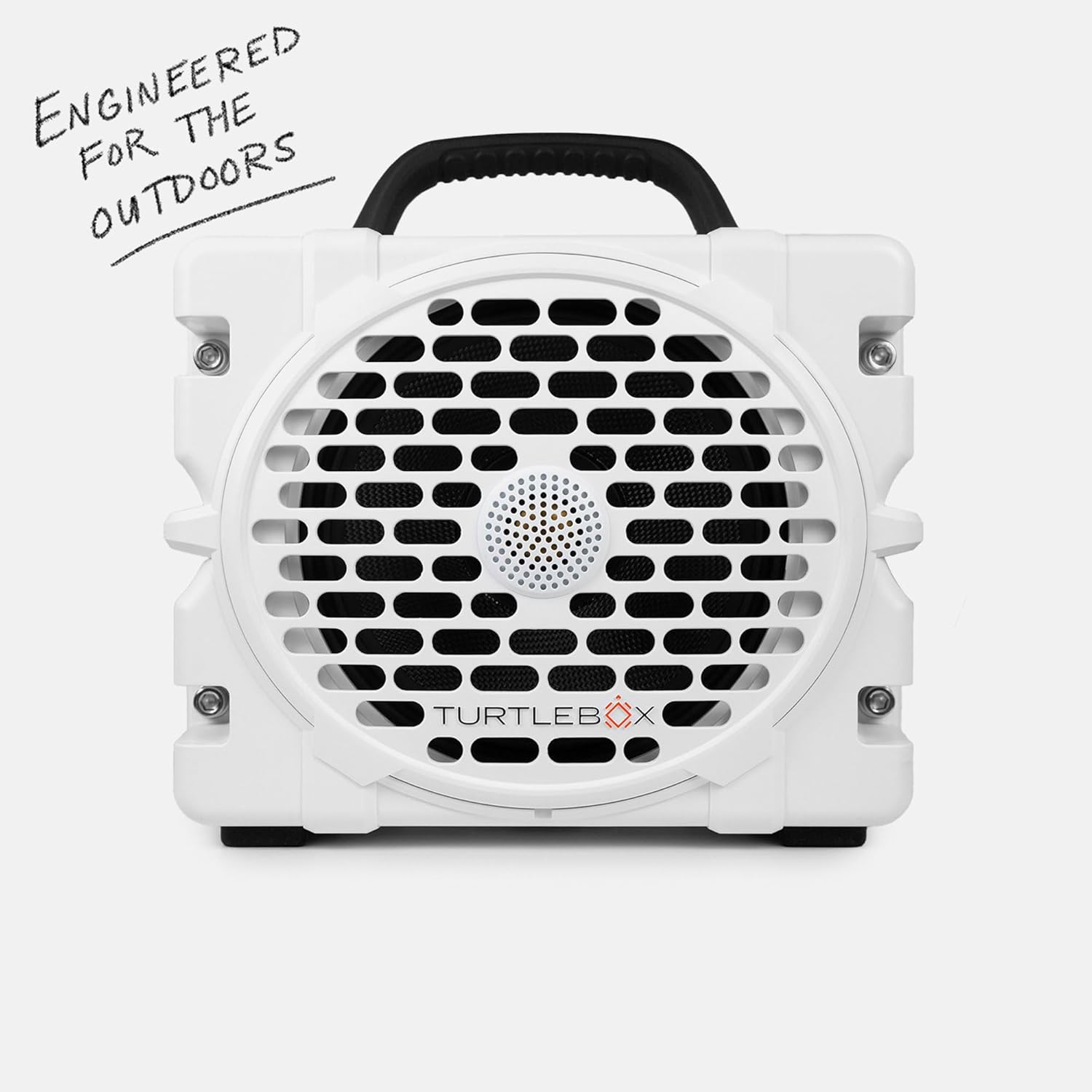 Turtlebox Grande: Loud! Outdoor Portable Bluetooth 5.4 Speaker | Rugged, Waterproof, Ultra-Portable | Plays to 126db, Deep Bass, Shockproof, Unlimited Pairing for Full Stereo Experience, White
