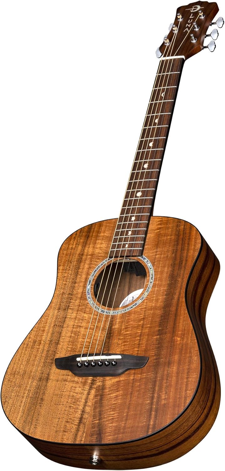 Luna Safari Koa Supreme Acoustic/Electric Guitar with Gigbag, Natural