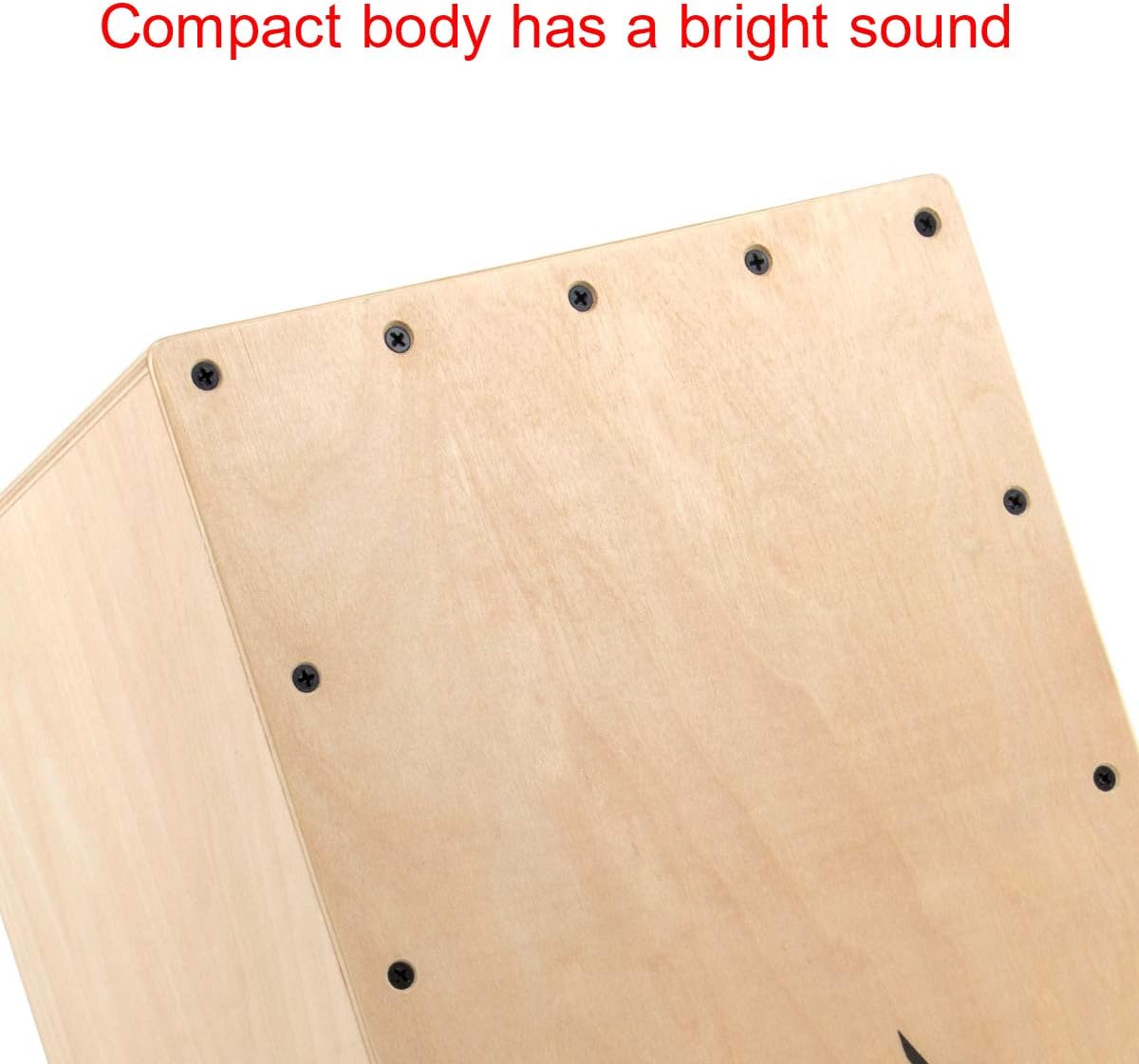 AKLOT Cajon,12 * 12 * 18 inch Box Drum Full Size Percussion Instrument Cajons with Internal Adjustable Snares Birch Wood Compact