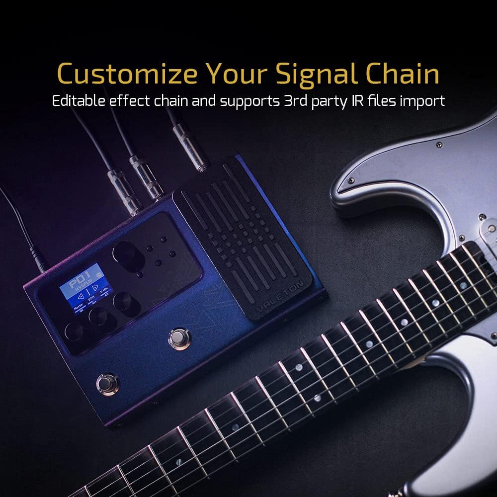 Valeton GP-100 Guitar Bass Amp Modeling IR Cabinets Simulation Multi Language Multi-Effects with Expression Pedal Stereo OTG USB Audio Interface (Violet)