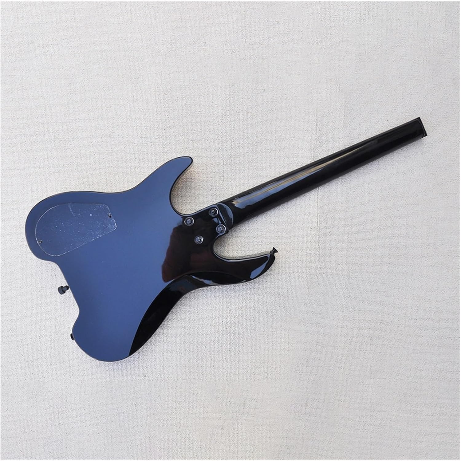 Black High Gloss Headless Electric Guitar with One Pickup Rosewood Fretboard 24 Frets Professional Headless Guitar