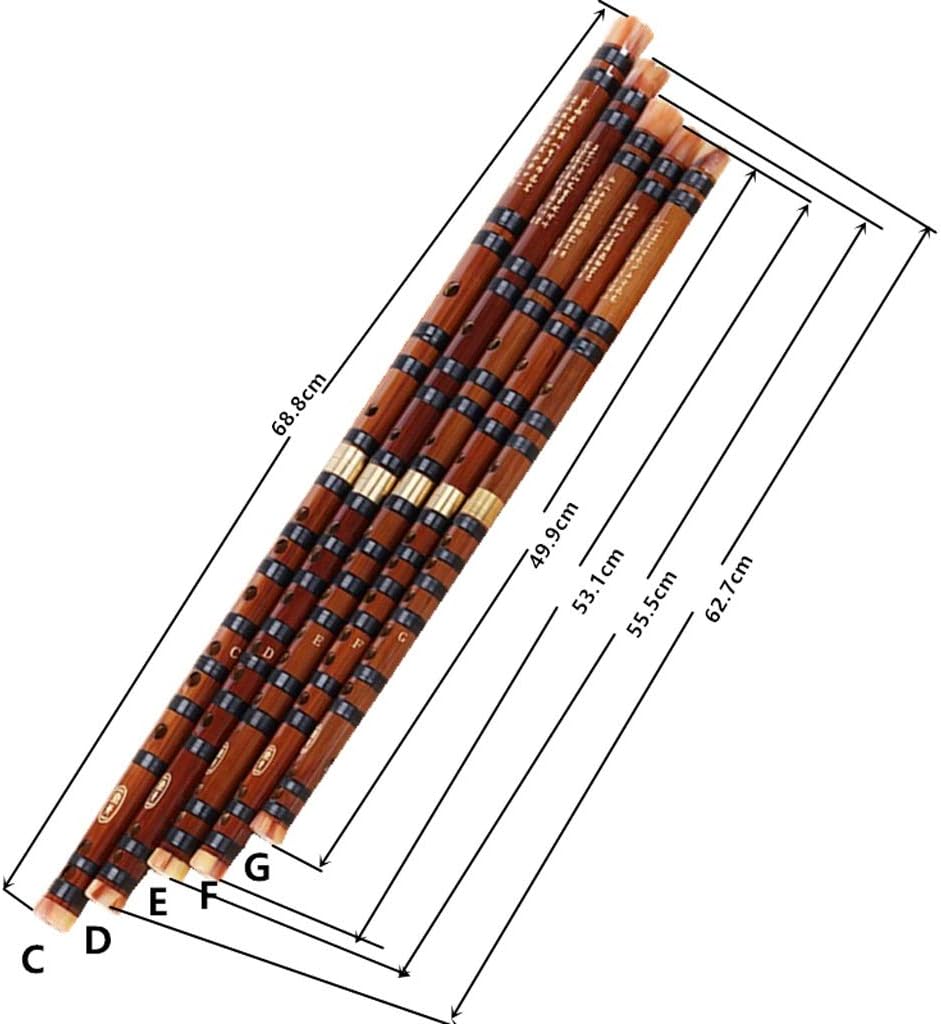 Flute Bamboo Flute Professional Woodwind Flutes Musical Instruments C D E F G Key Chinese Dizi Transversal Flauta Bamboo Flute C Flute Musical Instrument (Color : C)