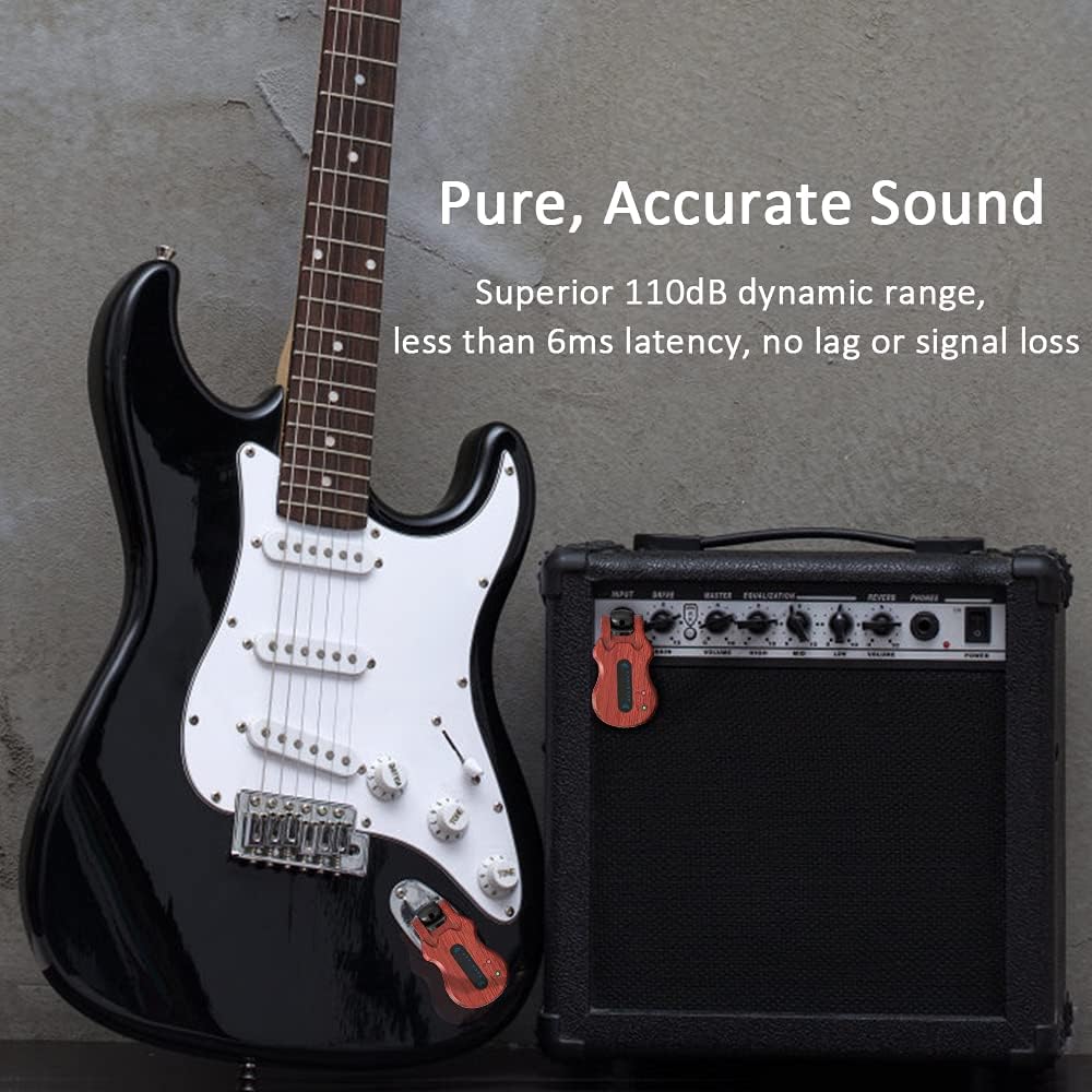 5.8GHz Wireless Guitar System Rechargeable Audio Transmitter Receiver 4 Channels Audio System for Electric Guitar Bass