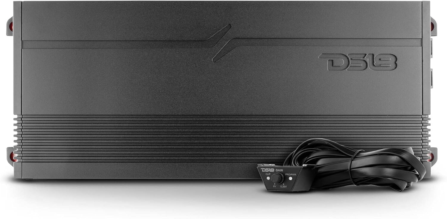 DS18 G3600.1D Car Audio Amplifier 1-Channel Class D Monoblock 3600 Watts - Remote BASS Knob Included - Compact Design Easy Installation - Extremely Powerful Amp for Vehicle Sound Systems…