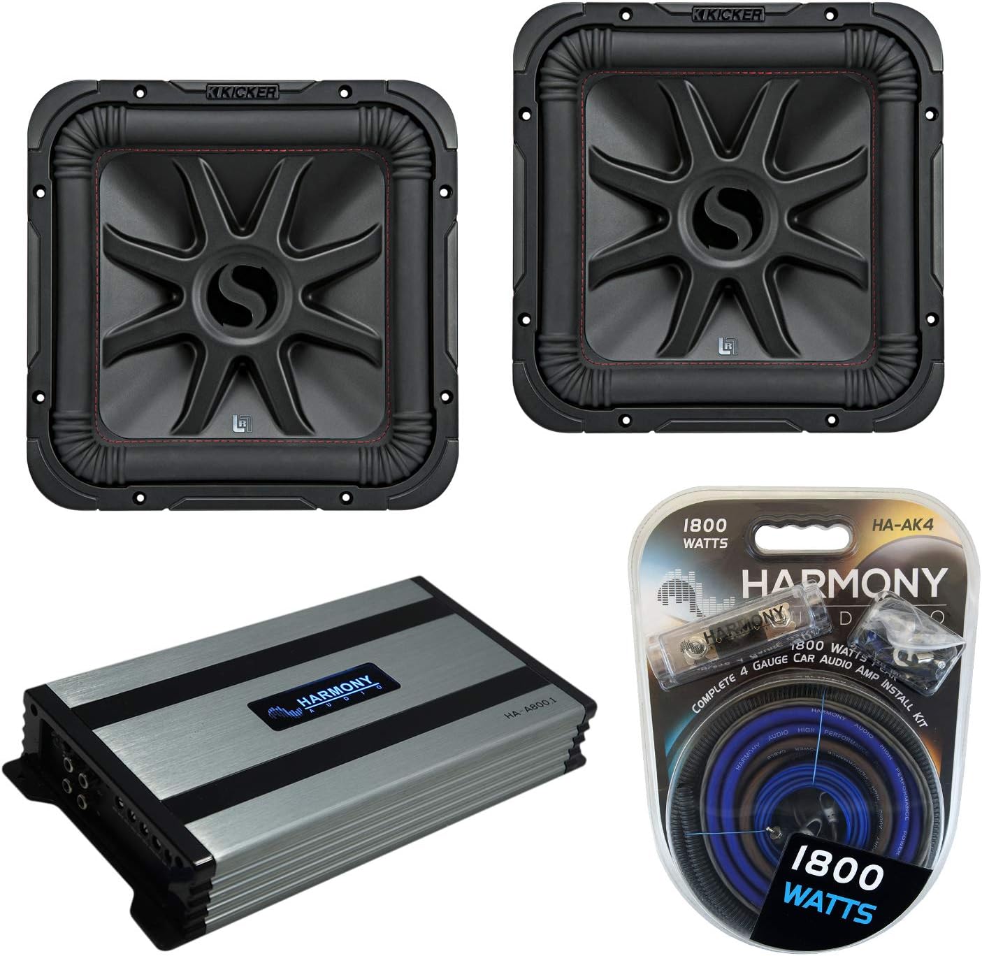 Harmony Audio Kicker (2) 45L7R122 Car Audio L7R Square 12