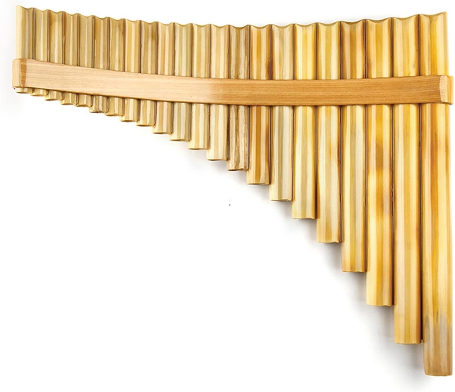 KESHUO 22 Pipes G Key Reed Pan Flute Traditional Woodwind Instrument Bamboo Handmade Pan Pipe Panpipes (Color : 22G-Right)