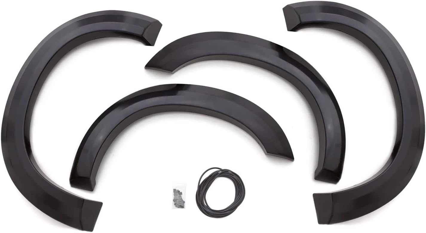 Lund EX311T Elite Series Black Extra Wide Style Textured Front and Rear Fender Flare - 4 Piece