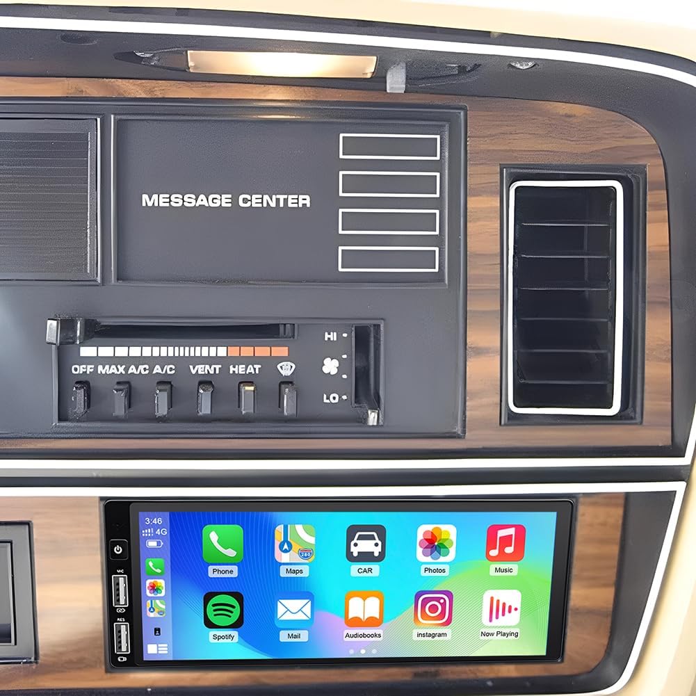 4+64G Double Din Car Stereo Upgrade Radio for Dodge Ramcharger 1981-1993 with Carplay Android Auto,6.86