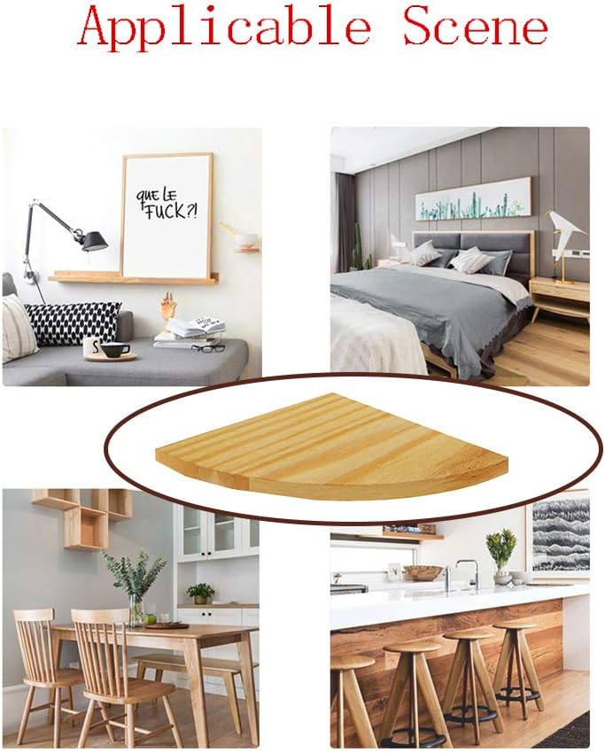Set of 5 Fan-Shape Corner Shelf,Wall Mount Floating Corner Shelf,Wood Floating Shelves,Load Capacity 8kg,for Bedroom Living Room Home Furniture Office Decor