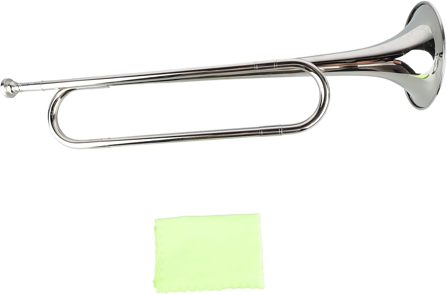 Pilipane B Flat Bugle Brass Retro Standard Trumpet Musical Instrument for School Band Cavalry Orchestra Brass Material Easy to Play Versatile for Beginners Professionals