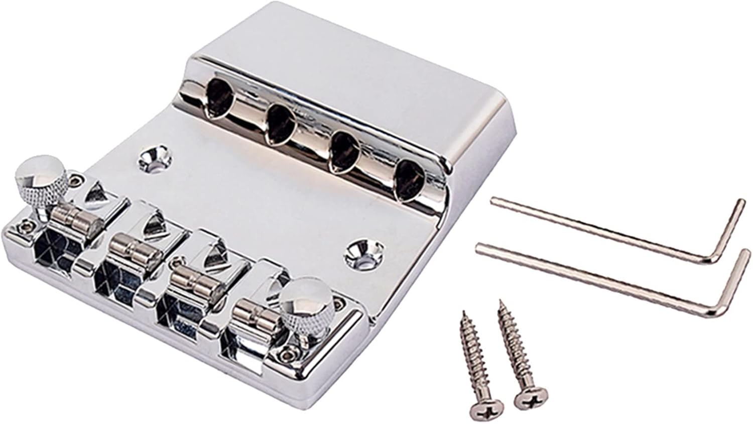 4 String Electric Bass Bridge Saddle Bridge Strain Plate Bridge for Bass DIY Parts Electric Guitar Bridge