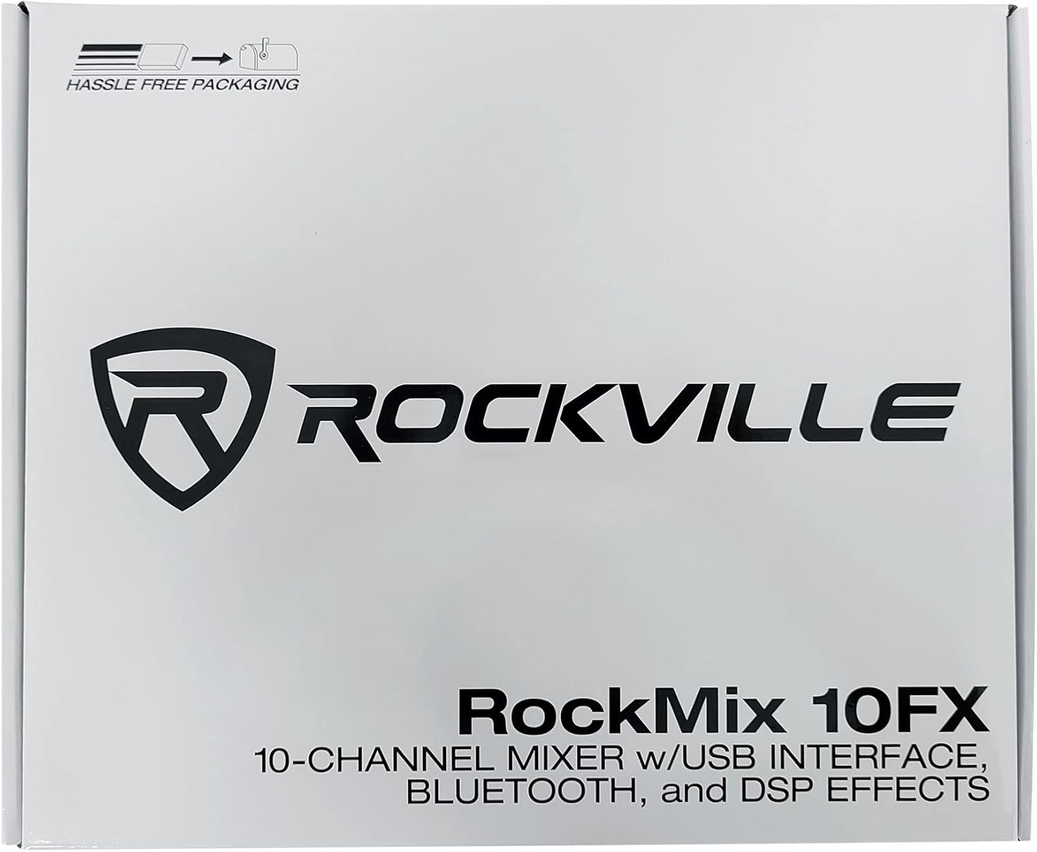 Rockville ROCKMIX 10FX Bundle: 10-Channel USB Recording Mixer with Effects and Bluetooth, RCM PRO Condenser Microphone, PRO-M50 Studio Headphones, 3-items