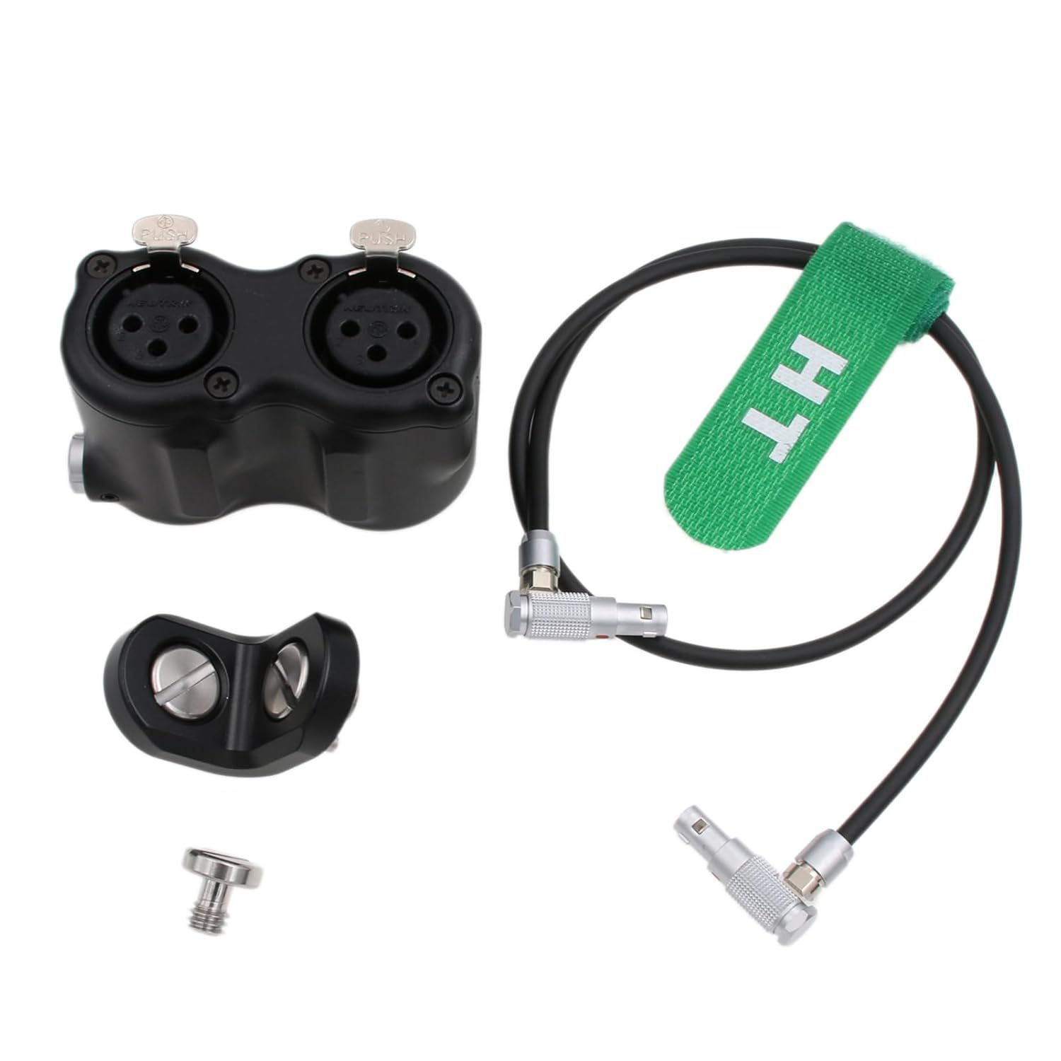 XLR Audio Box for RED Komodo-X V-Raptor XL, ARRI Alexa Mini, Z CAM E2 M4 F6 Camera 2 Line Level Input, Mini 5 pin to XLR 3-pin